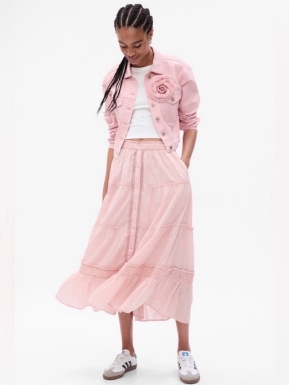 Gap × LoveShackFancy Tiered Maxi Skirt